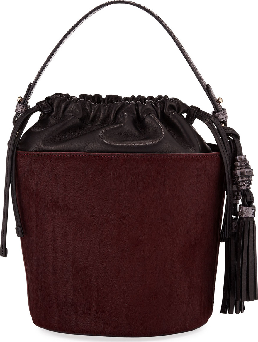 Rafe Katrina Fur Drawstring Bucket Bag