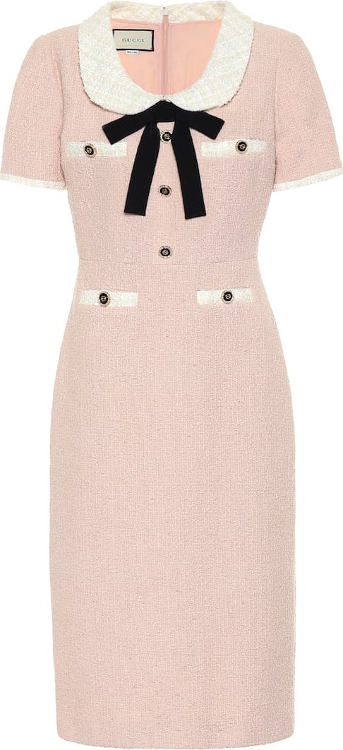 Gucci Cotton-blend tweed midi dress