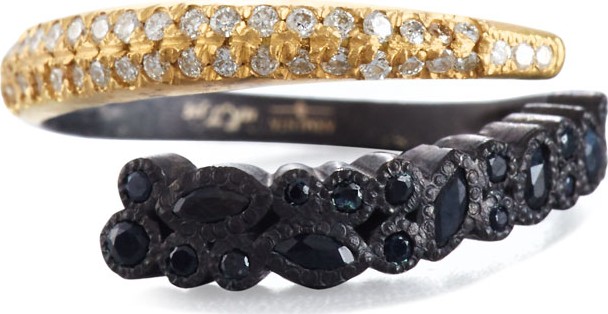 Armenta Old World Cluster Bypass Wrap Ring with Diamonds