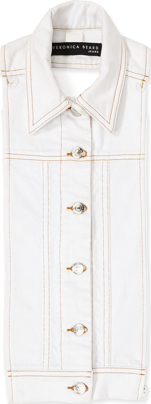 Veronica Beard Slate Button-Front Dickey