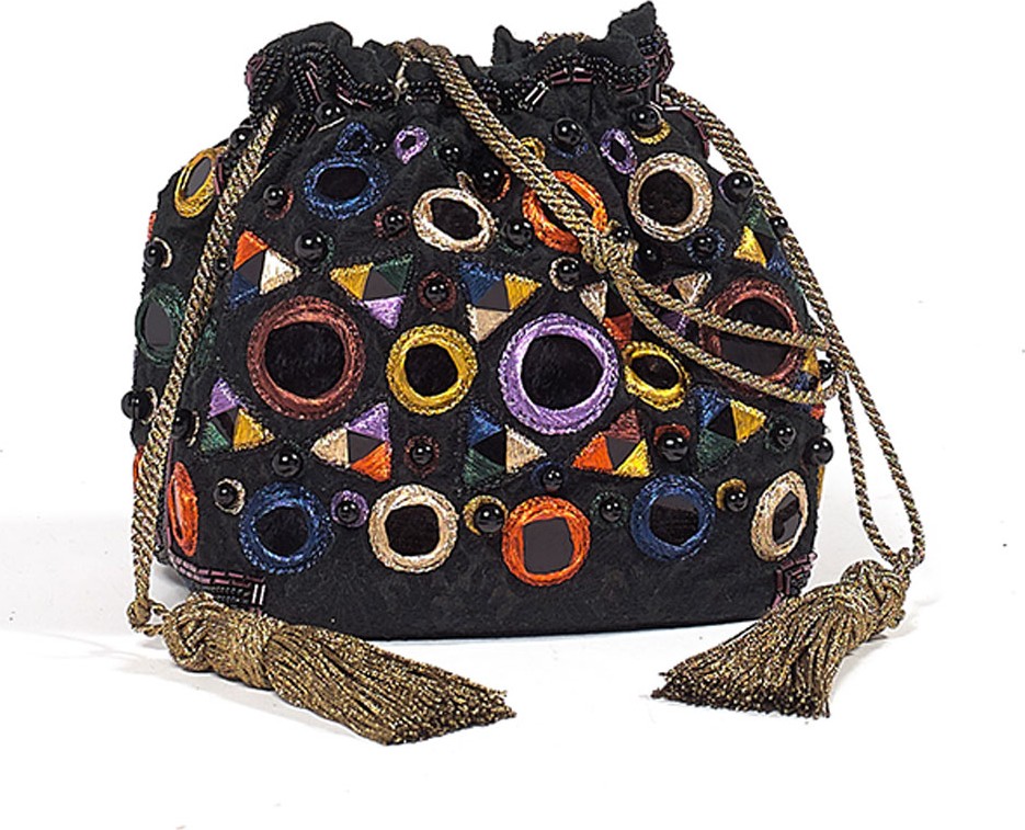 Etro Circle Embroidered Pouch Bag