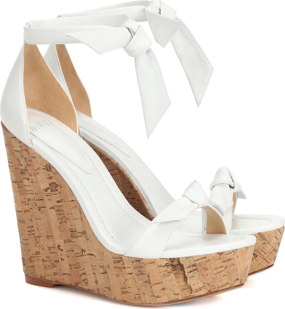 Alexandre Birman Clarita 120 leather wedge sandals