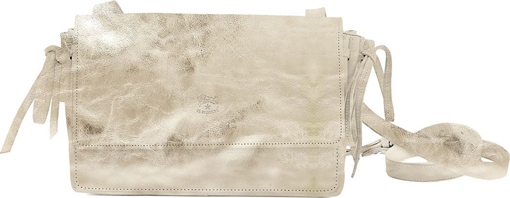 Il Bisonte Soffietto Metallic Leather Crossbody Bag