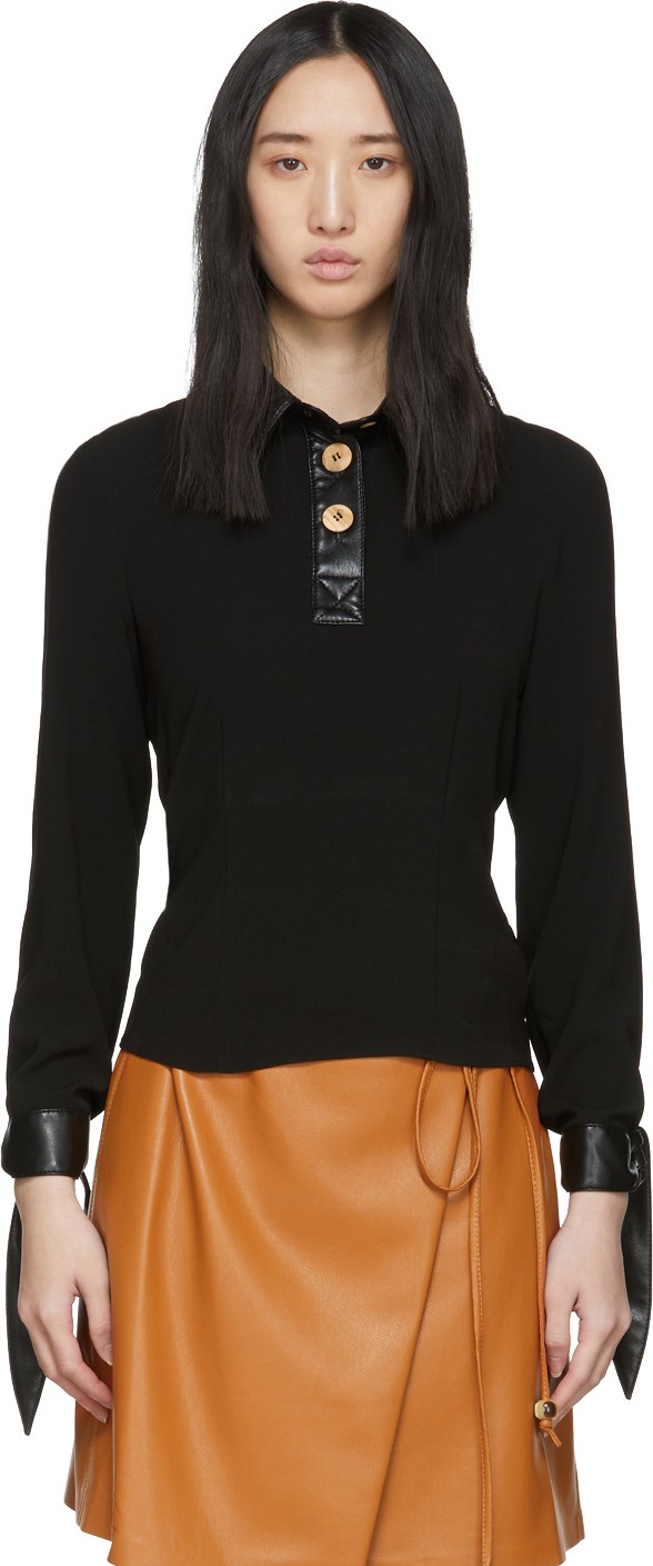 Nanushka Black Agnes Polo