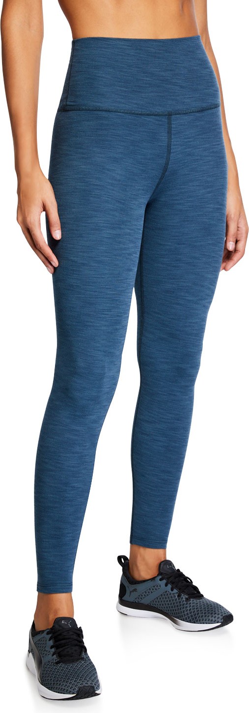 Beyond Yoga Heathered Rib High-Waist Midi Leggings