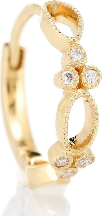 Stone Paris Volupte Tiny Hoop 18kt yellow gold and diamond single earring
