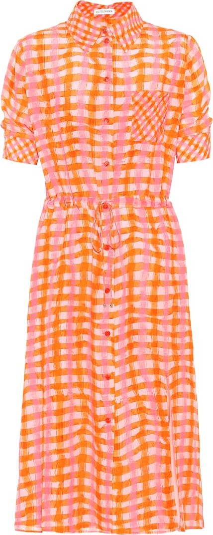 Altuzarra Vittoria checked silk dress