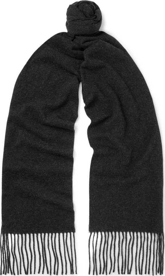 Acne Studios Canada Skinny Fringed Mélange Wool Scarf