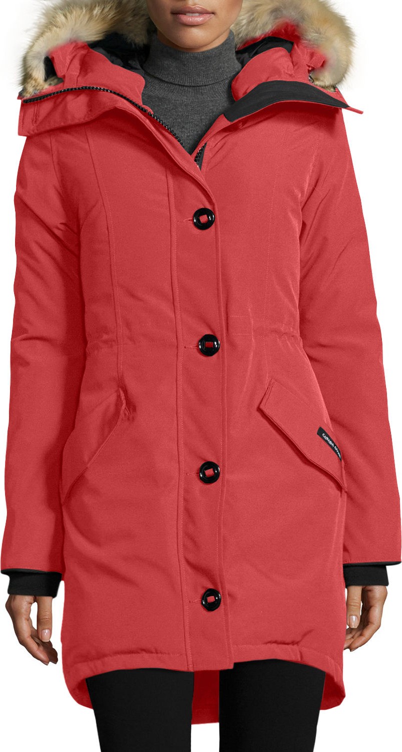 Canada Goose Rossclair Fur-Trim Hooded Down Parka