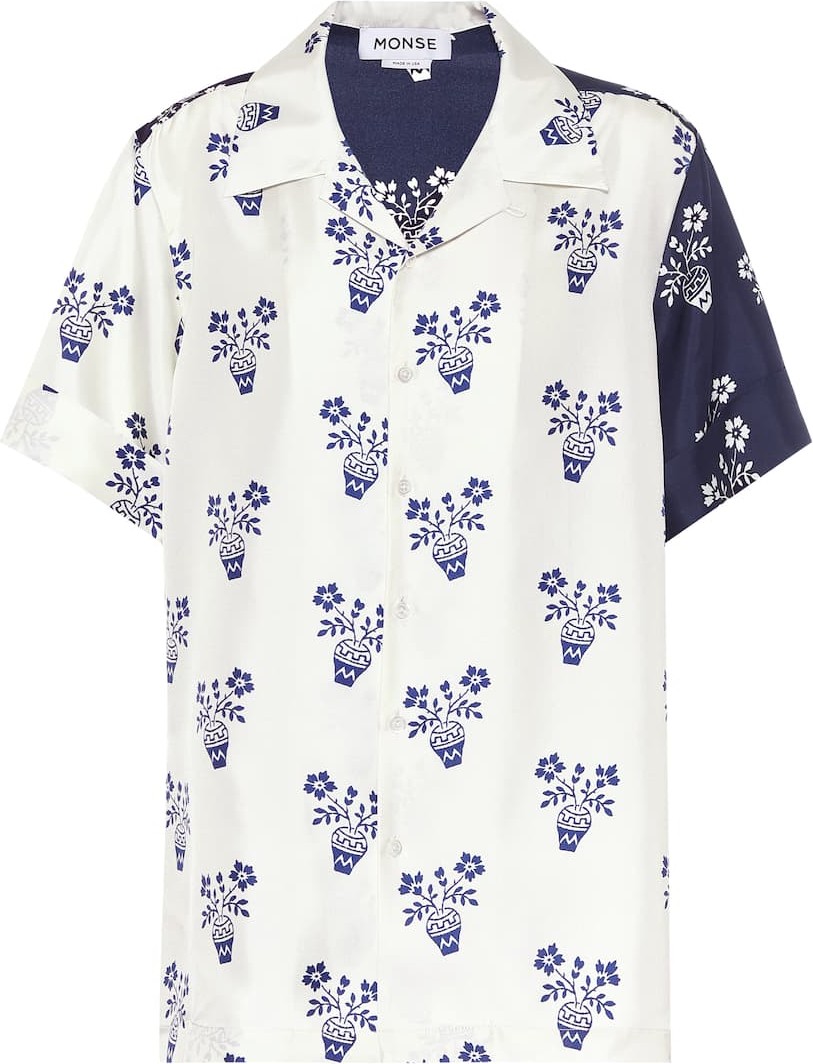 Monse Printed silk-twill shirt