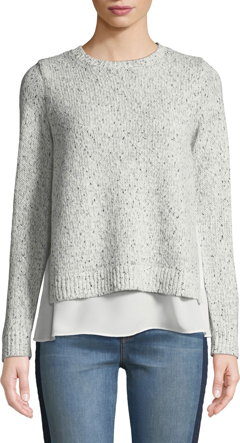 Club Monaco Kaelane Mixed Media Pullover Sweater