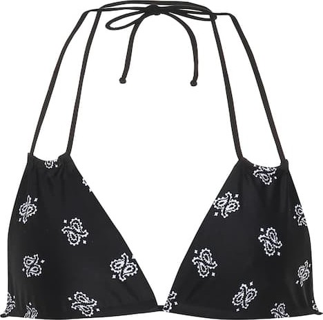 Saint Laurent Paisley-printed triangle bikini top Saint Laurent Paisley-printed triangle bikini top