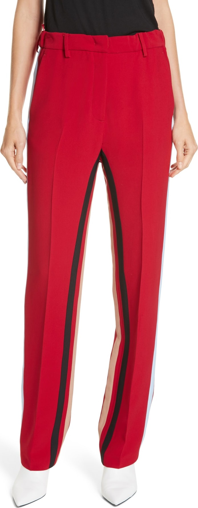 N°21 Nº21 Side Stripe Straight Leg Pants