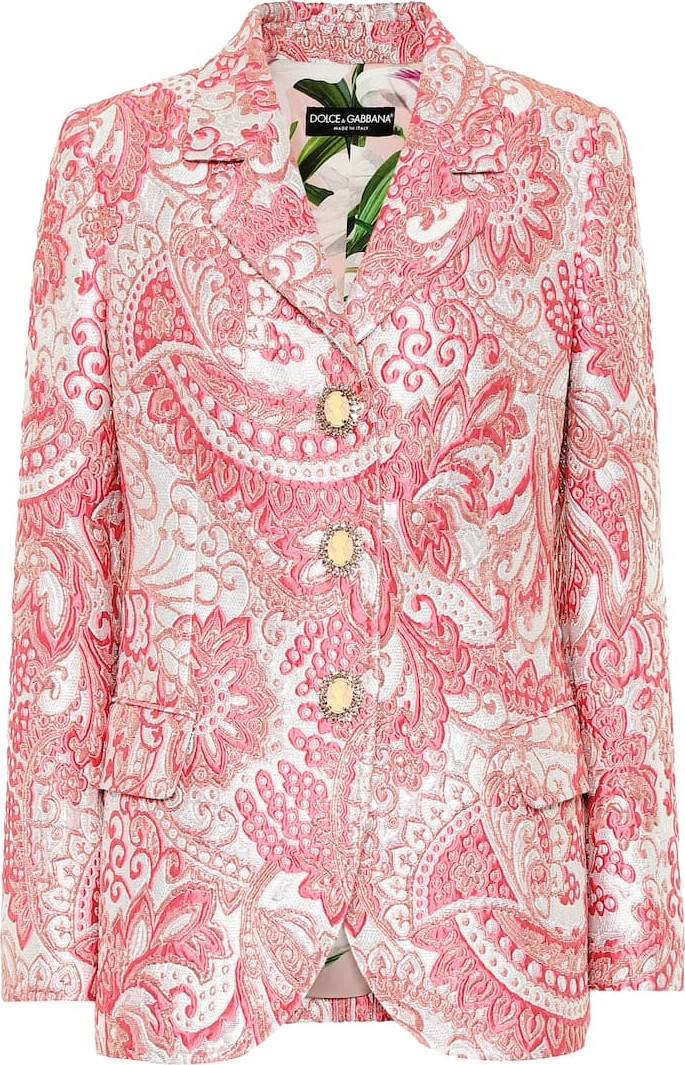 Dolce & Gabbana Metallic silk-blend jacquard jacket