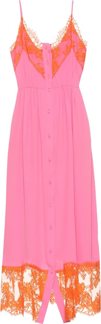 MSGM Silk-blend dress and shorts set