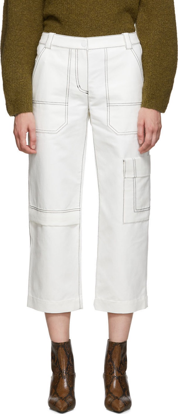 3.1 Phillip Lim Off-White Slim Cargo Trousers