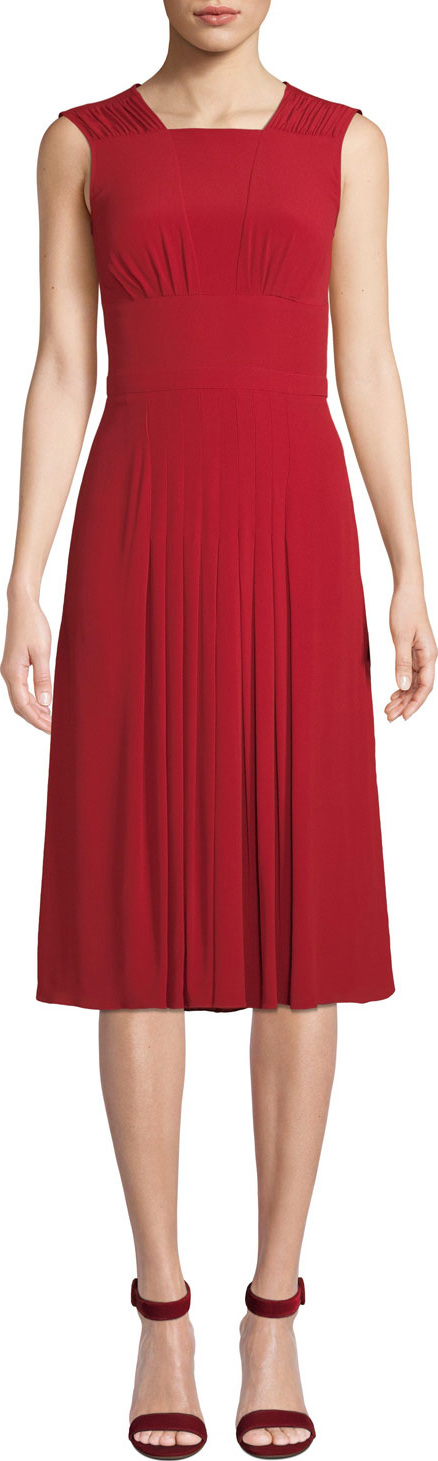 Nº21 Pleated Sleeveless Midi Dress