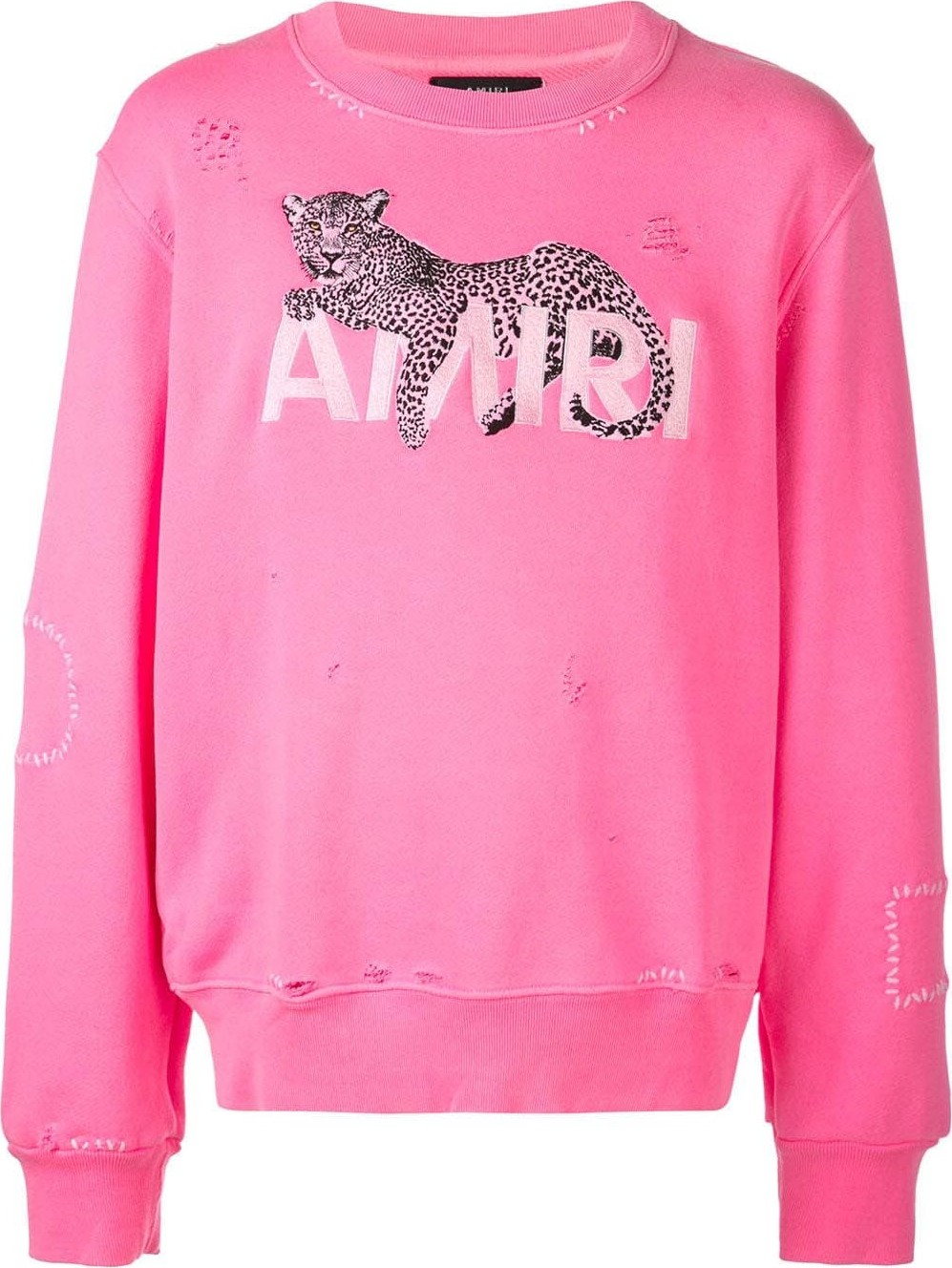 Amiri Leopard embroidered sweatshirt