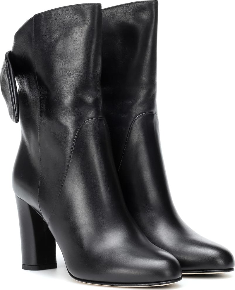 Jimmy Choo Malene 85 leather ankle boots