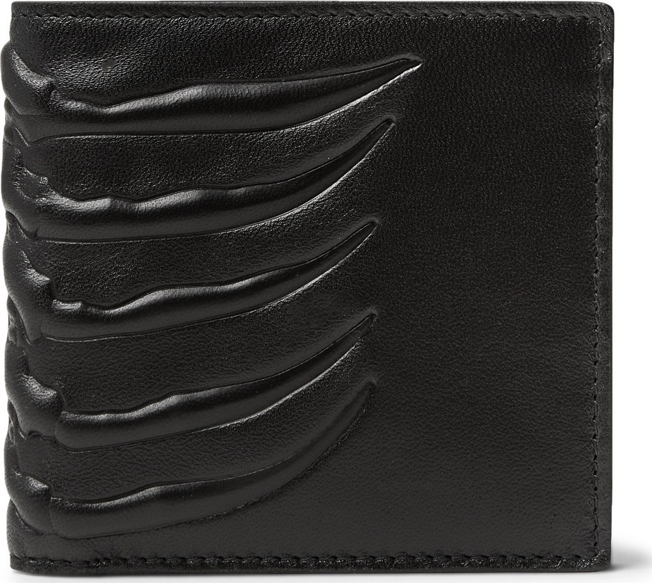Alexander McQueen Embossed Leather Billfold Wallet