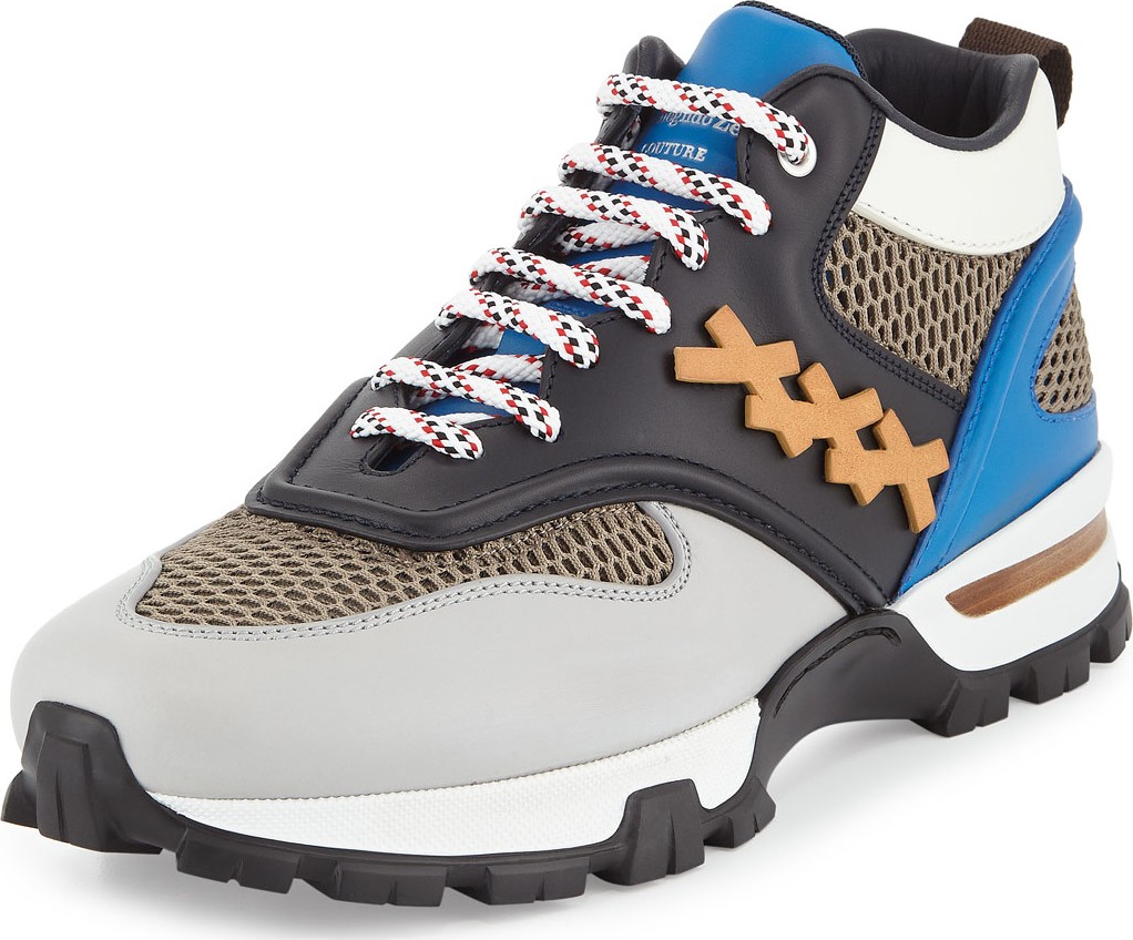 Ermenegildo Zegna Men's Cesare Colorblock Hiker Sneakers
