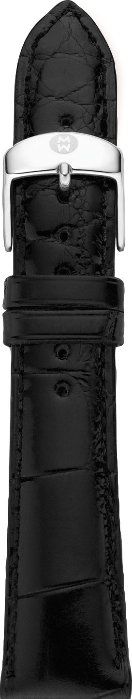 MICHELE 20mm Alligator Strap, Black