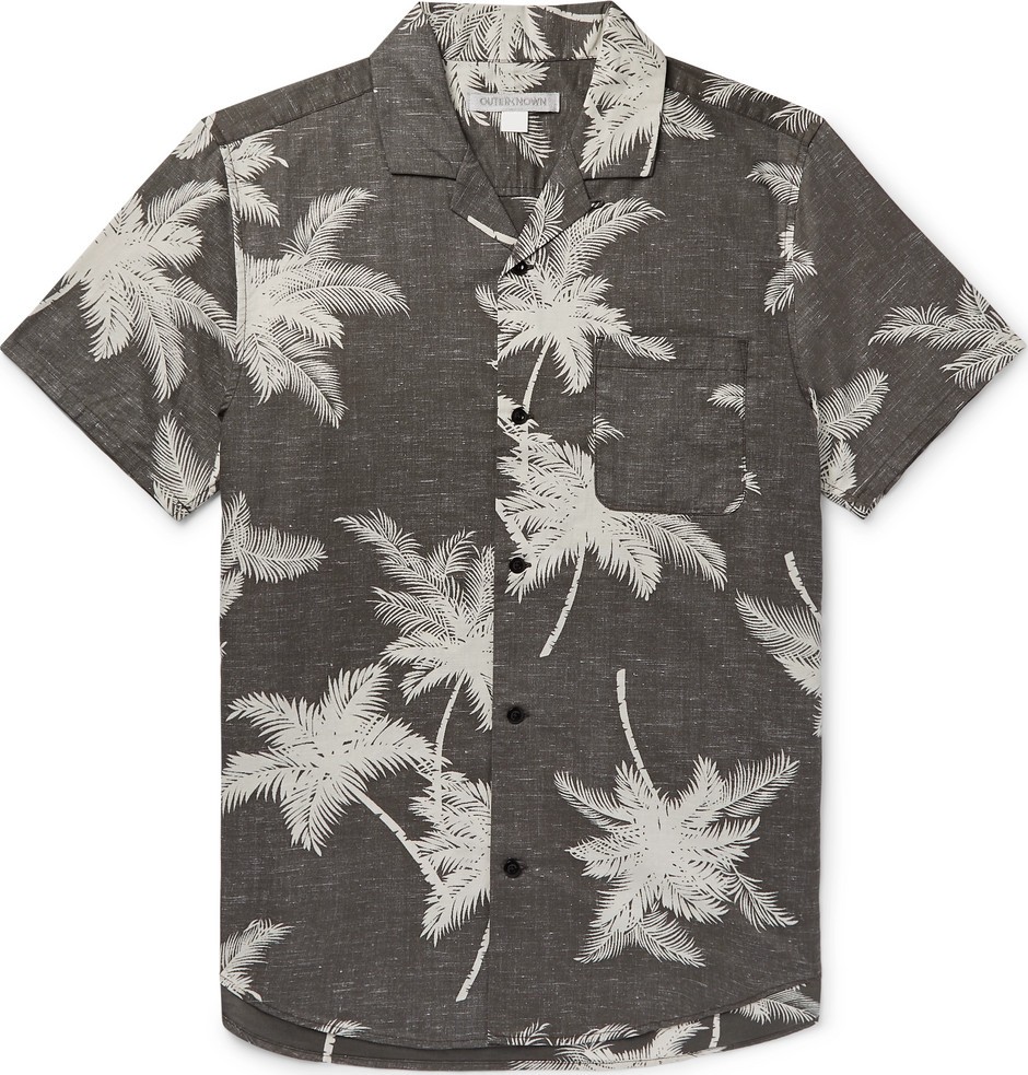 Outerknown BBQ Camp-Collar Printed Organic Cotton and Hemp-Blend Shirt