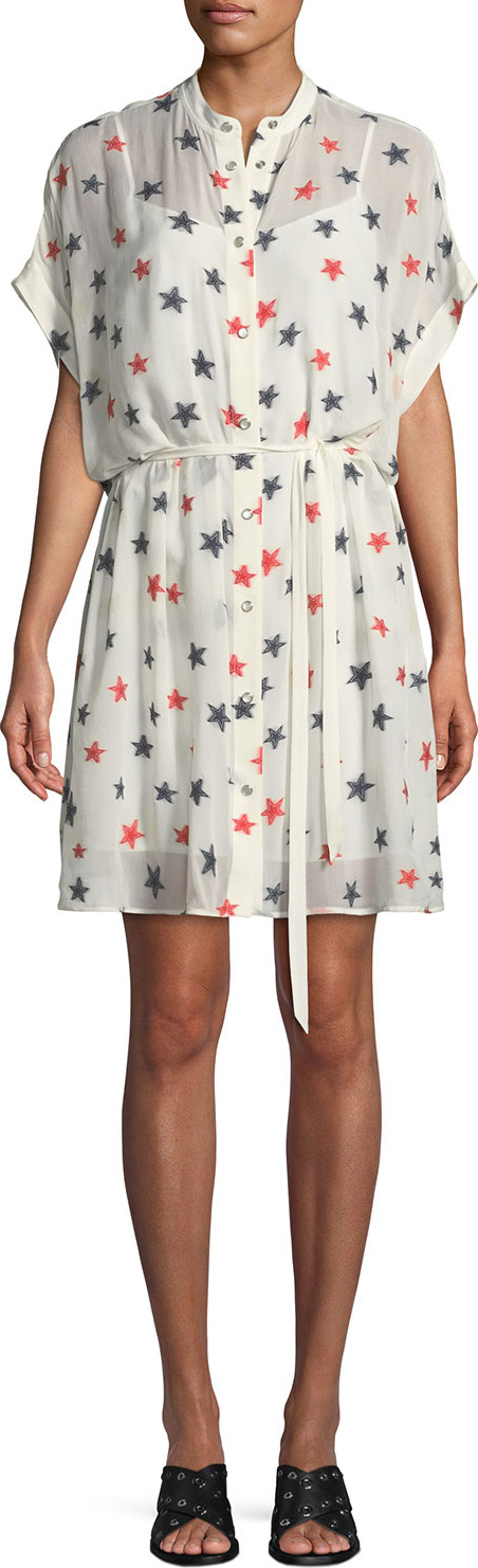 Rag & Bone Lary Star-Print Shirtdress