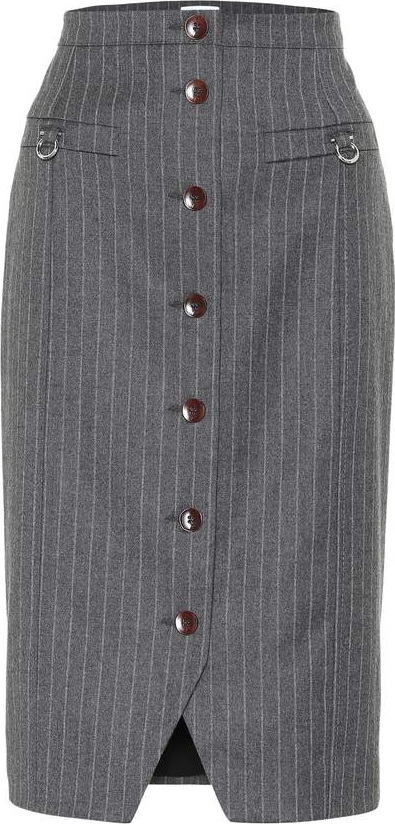 Altuzarra Quill wool and cotton-blend skirt