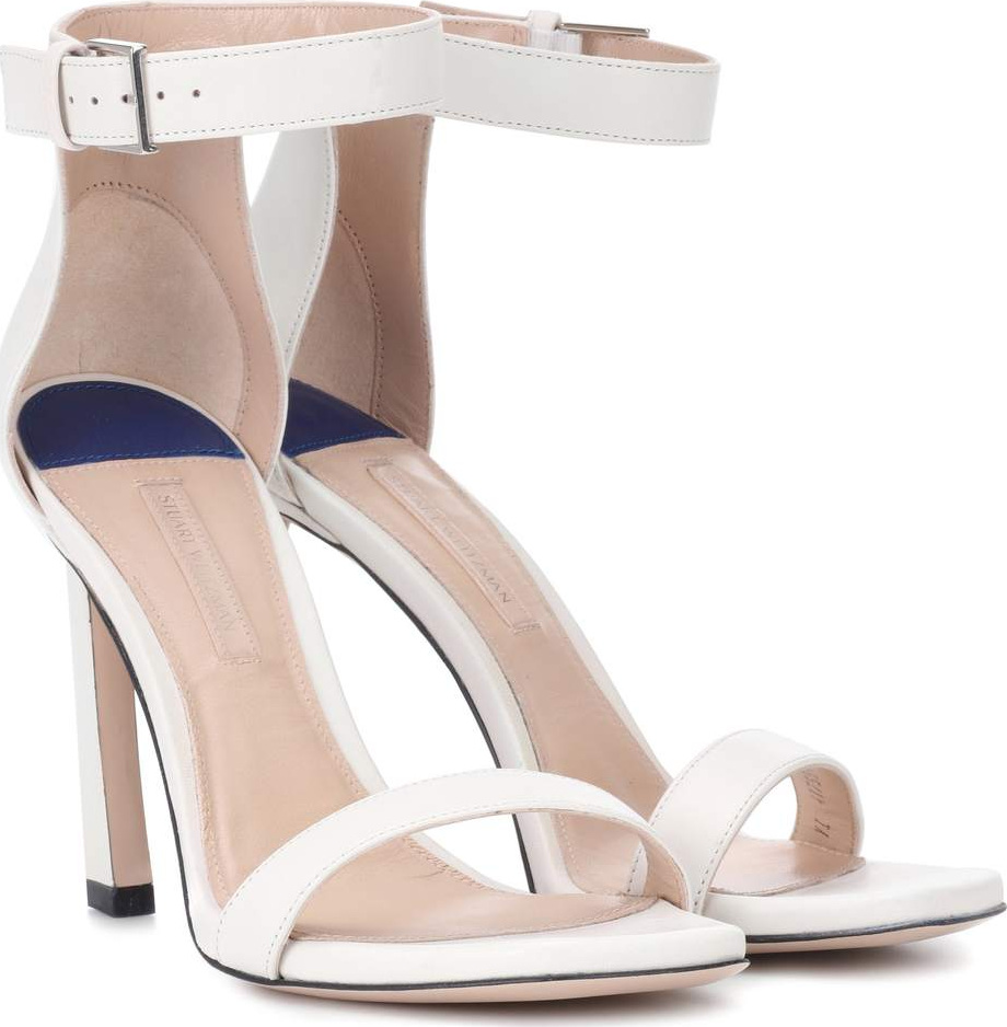 Stuart Weitzman Squarenudist 100 leather sandals