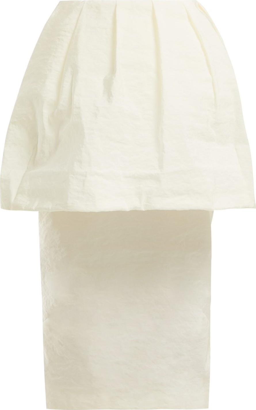 Simone Rocha Puffed-front poplin pencil skirt