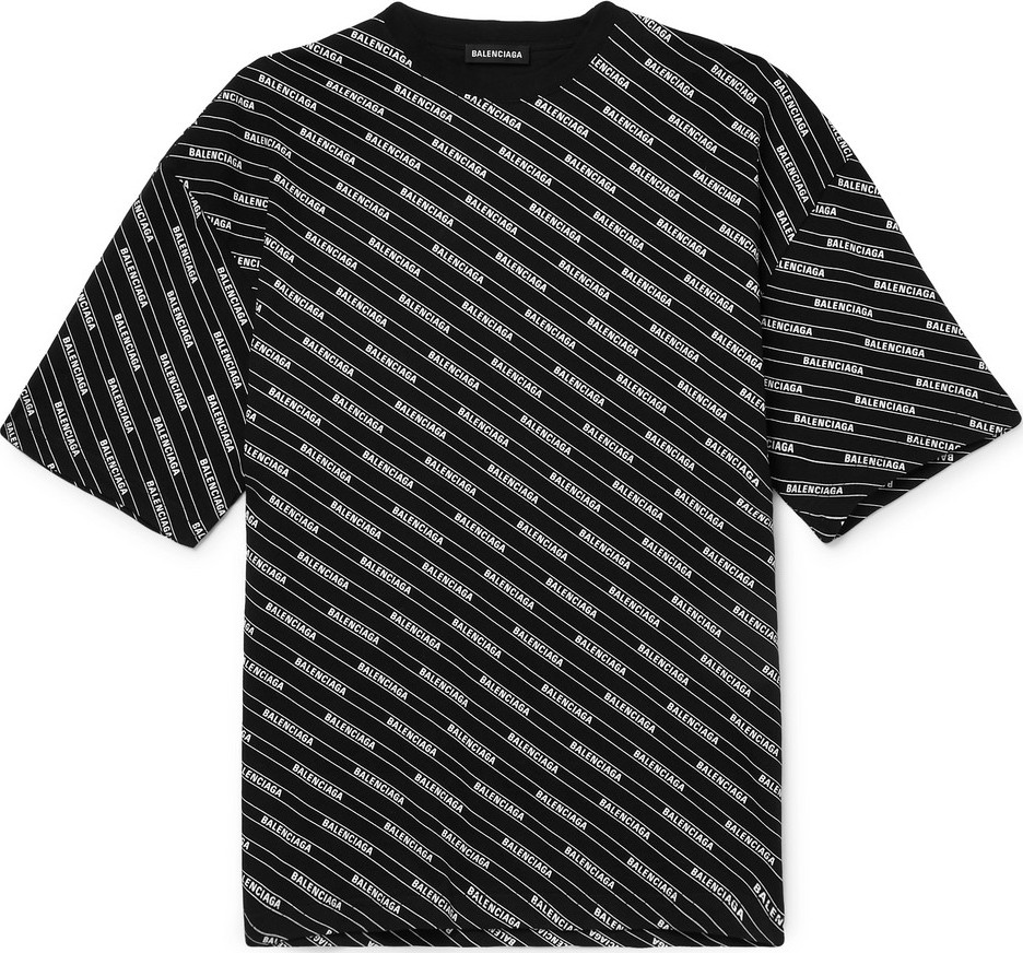 Balenciaga Oversized Logo-Print Cotton-Jersey T-Shirt