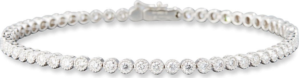Memoire Diamond Line Bracelet in 18K White Gold