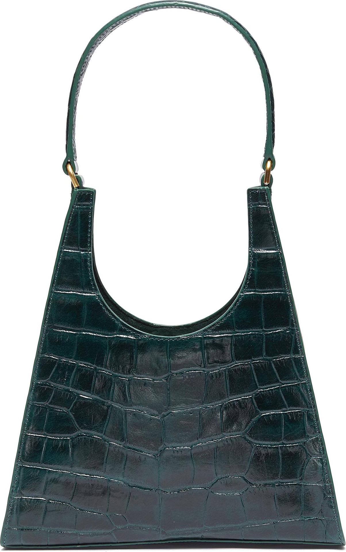 Staud 'Rey' croc embossed leather shoulder bag