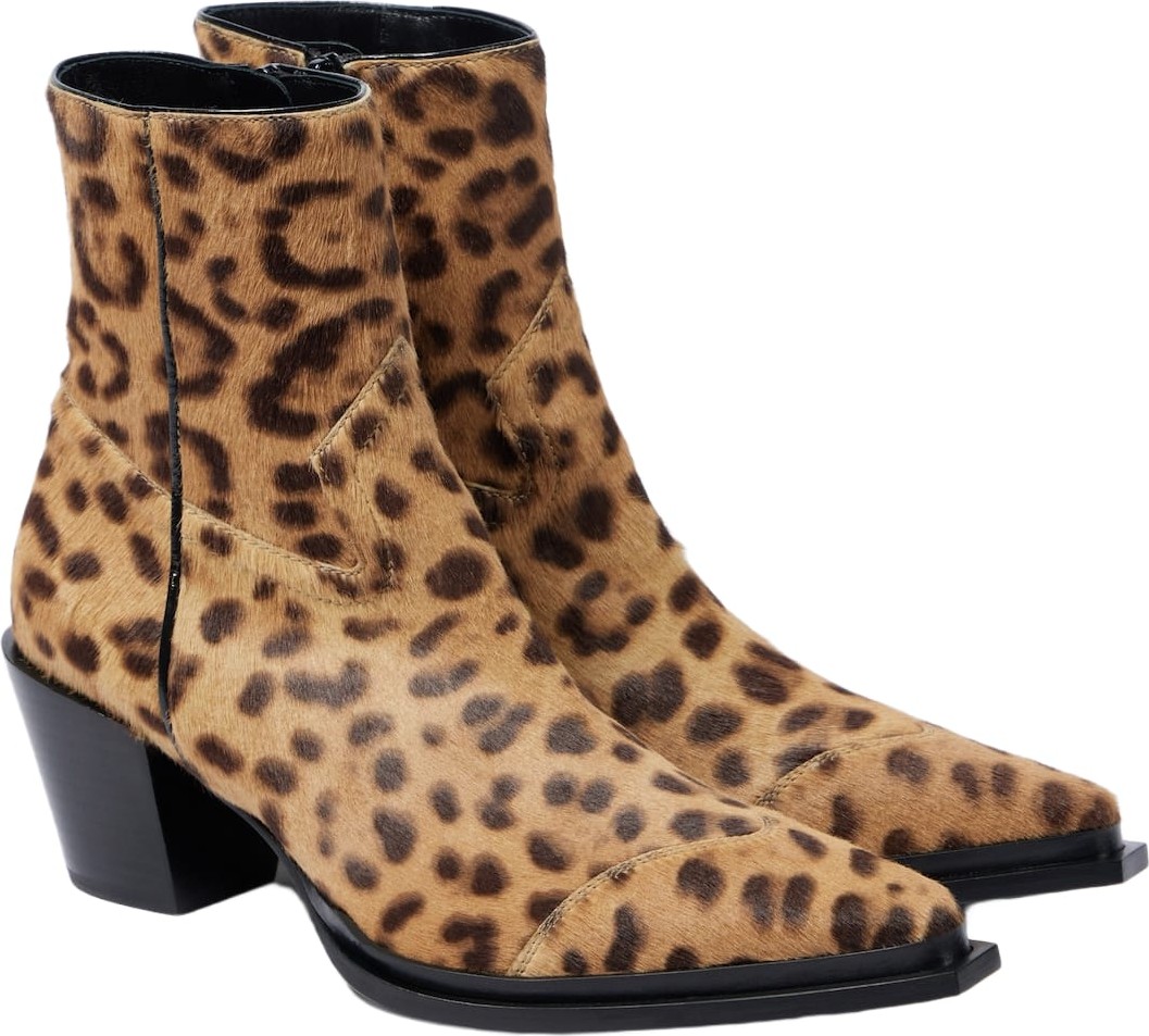 Jimmy Choo - Cece 60 leopard-print calf hair ankle boots