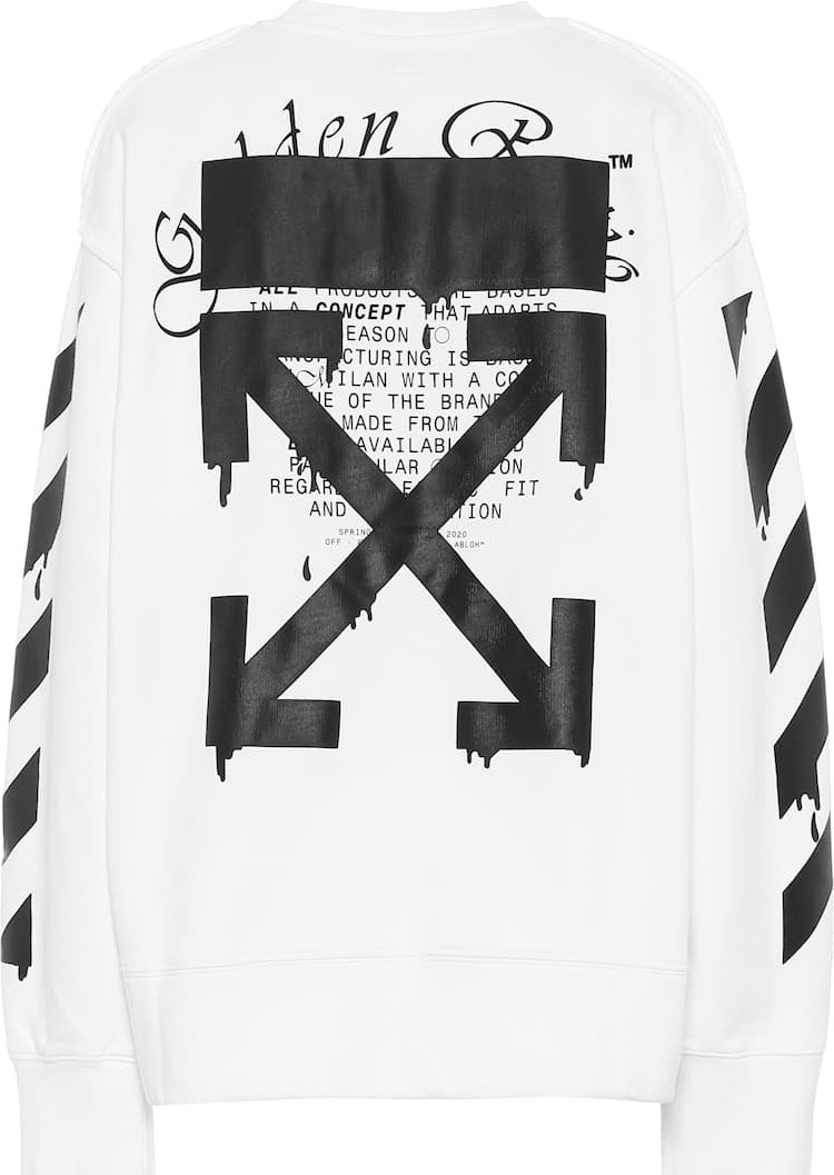 Off White Printed cotton sweatshirt