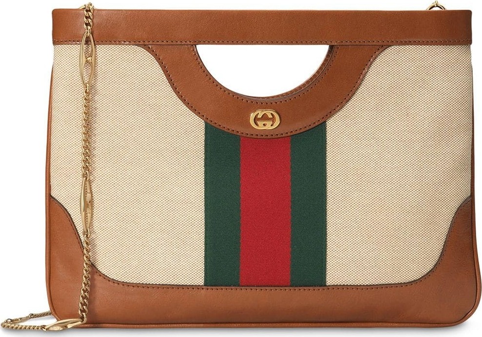 Gucci Large vintage canvas shoulder bag