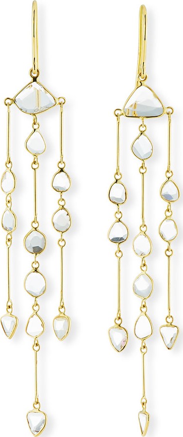 Legend Amrapali 18k Gold Polki Diamond Slice Chandelier Earrings