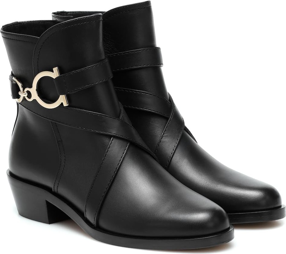 Salvatore Ferragamo Shadi leather ankle boots
