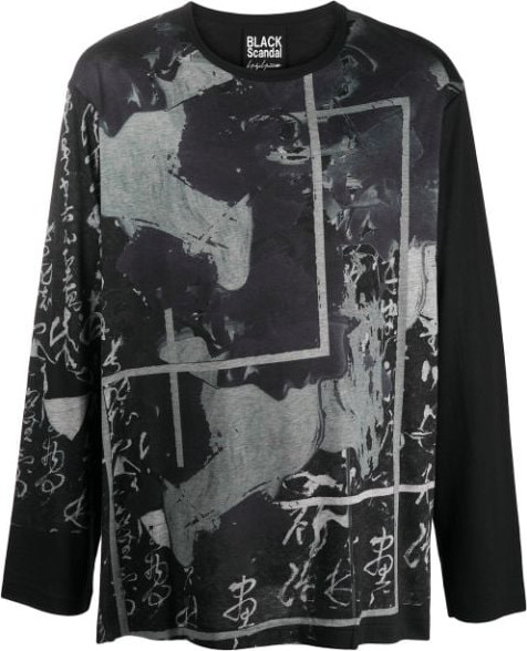 Yohji Yamamoto - Abstract print T-shirt