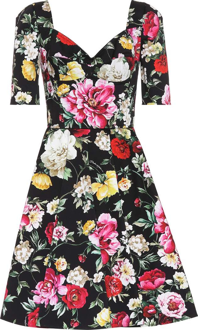 Dolce & Gabbana Floral-printed cotton-blend dress