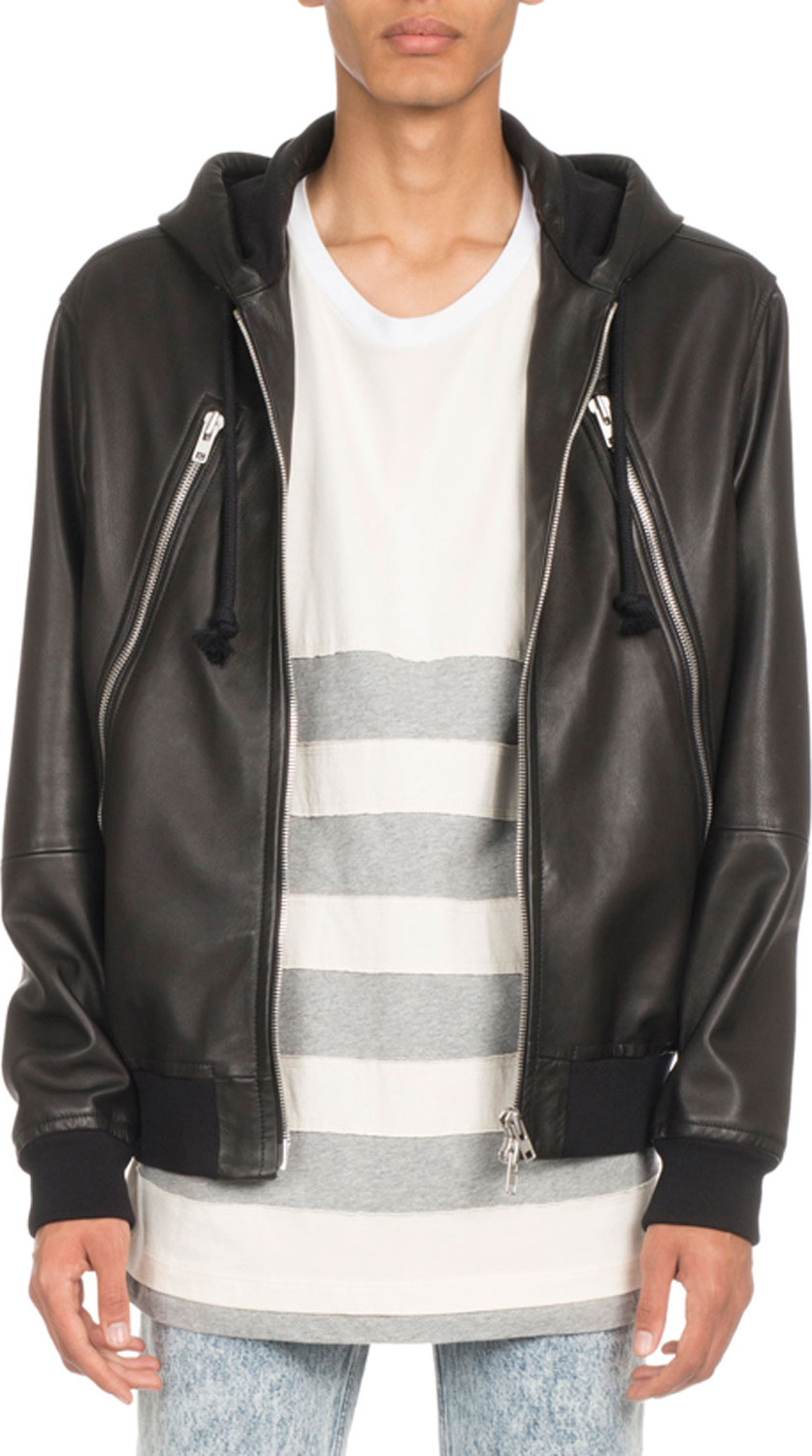 Maison Margiela Hooded Leather Jacket