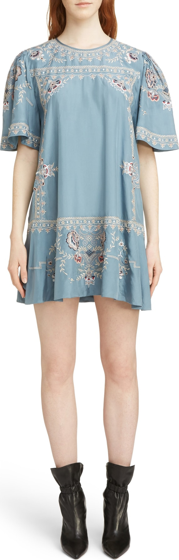 Isabel Marant Dryna Embroidered Silk Dress