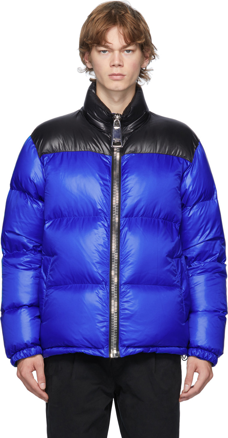 Moschino - Blue & Black Down Logo Jacket