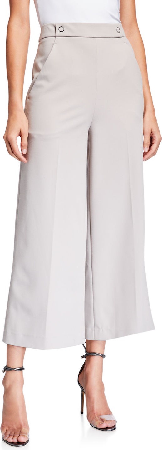Elie Tahari Juno Wide-Leg Crop Pants