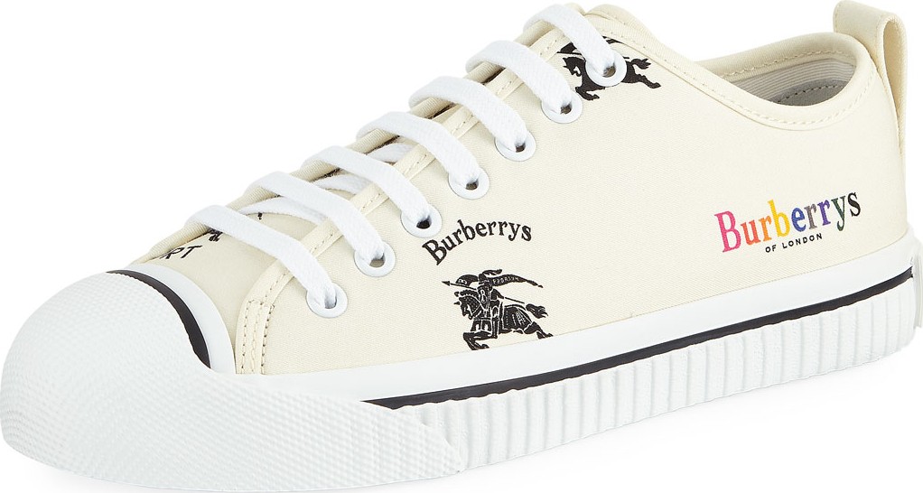 Burberry London England LF Kingly Arc Canvas Low-Top Sneakers