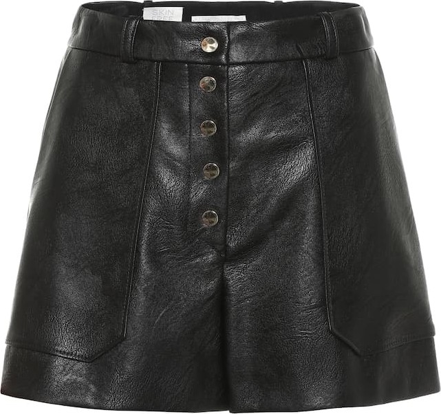 Stella McCartney Faux leather high-rise shorts