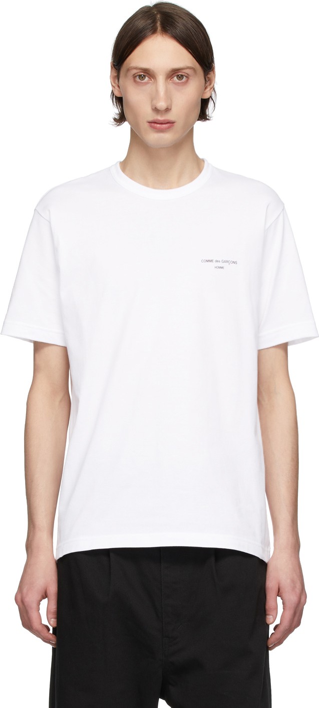 Comme des Garçons Homme White Logo T-Shirt