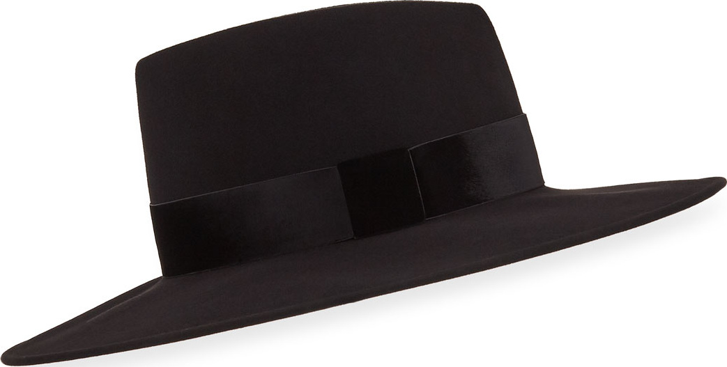 Eugenia Kim Harlowe Wool Panama Hat w/ Velvet Ribbon