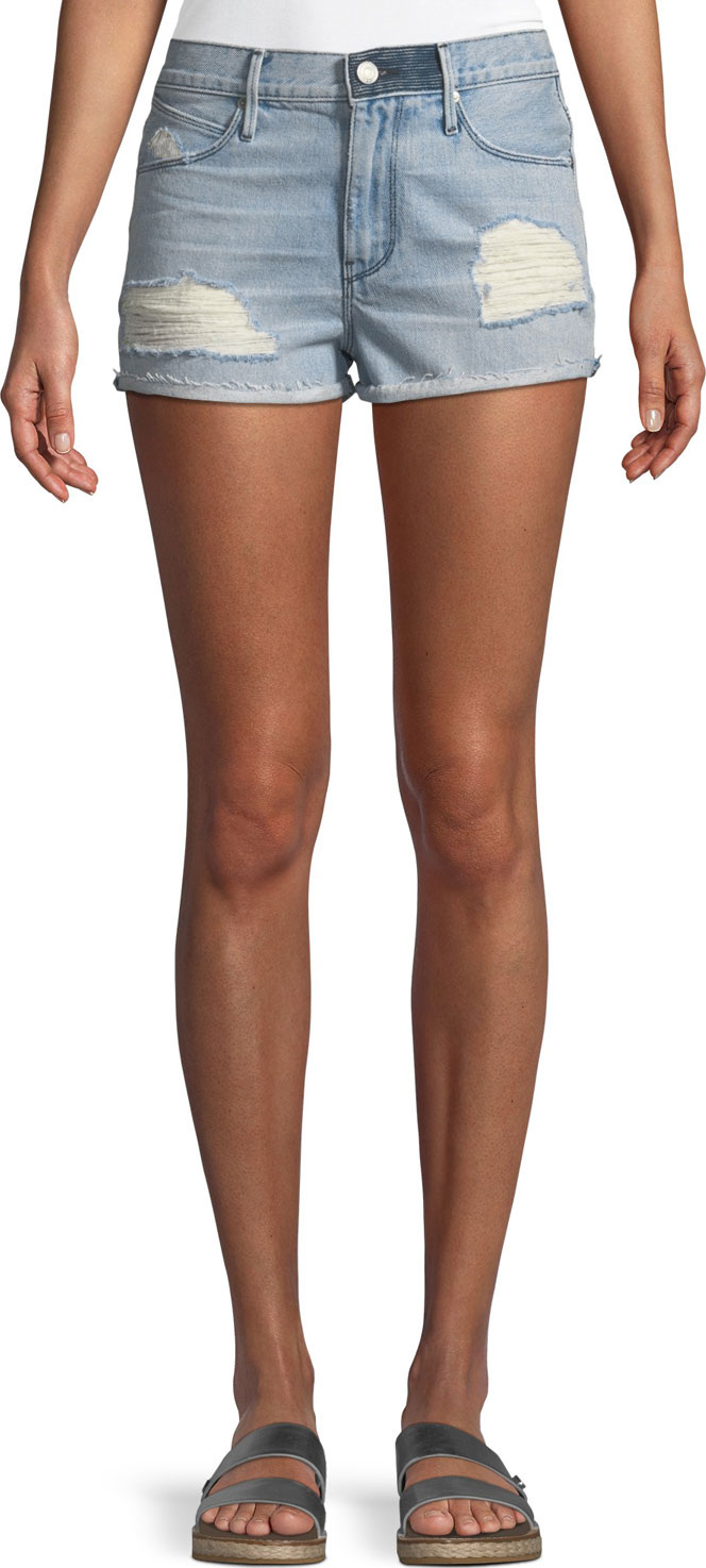 RtA Ace Distressed Cutoff Denim Shorts